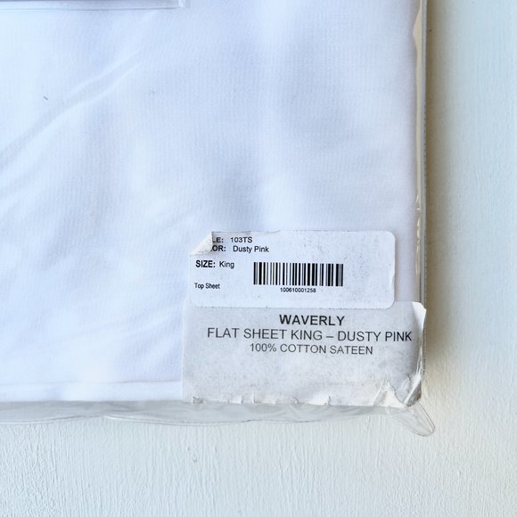 NWT Hill House Home "Waverly" king Top Sheet in Dusty Pink - Picture 6 of 8